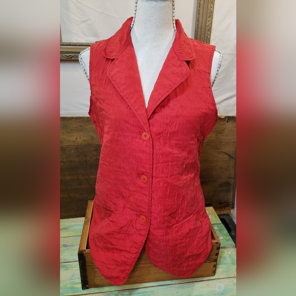 Vintage 100% Silk  Vest